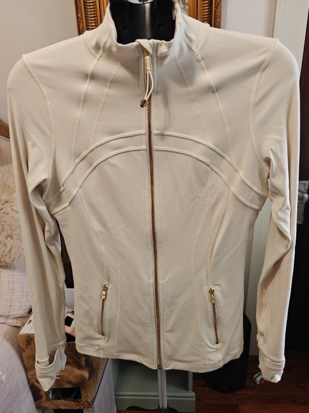 Lululemon Define Jacket Nulu Ivory/Gold Size 10